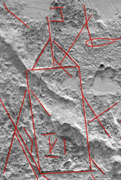 MMarked up drawing of tower on pillar